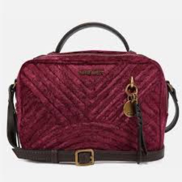 Nine West Handbags - Nine West Magenta Velvet Bag